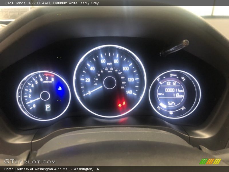 Platinum White Pearl / Gray 2021 Honda HR-V LX AWD
