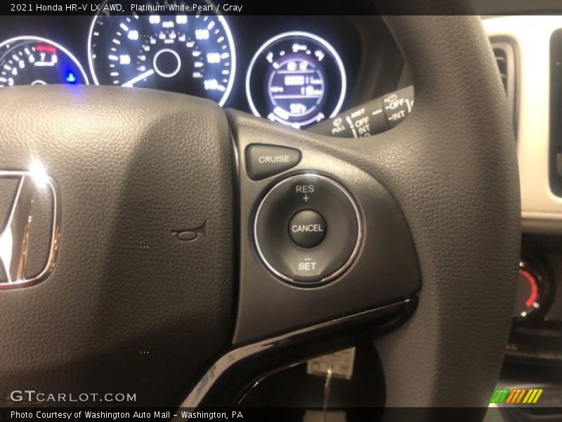 Platinum White Pearl / Gray 2021 Honda HR-V LX AWD