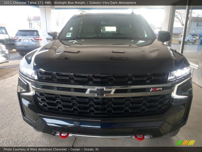 Midnight Blue Metallic / Gideon/­Very Dark Atmosphere 2021 Chevrolet Tahoe Z71 4WD