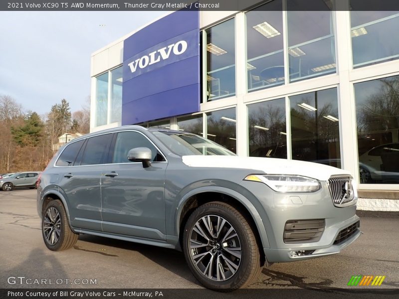 Thunder Gray Metallic / Charcoal 2021 Volvo XC90 T5 AWD Momentum