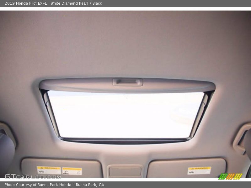 White Diamond Pearl / Black 2019 Honda Pilot EX-L