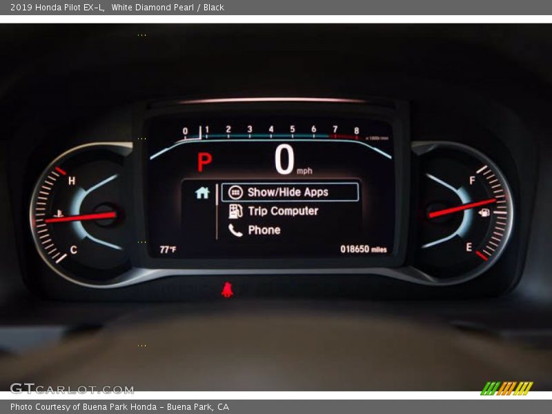 White Diamond Pearl / Black 2019 Honda Pilot EX-L