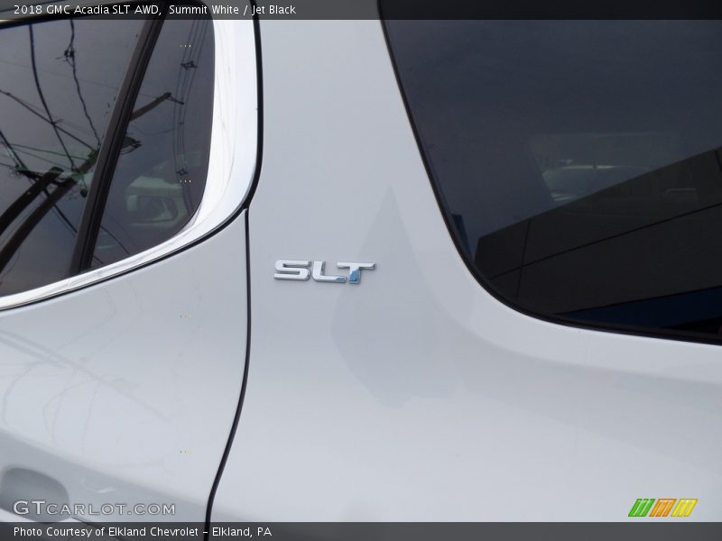 Summit White / Jet Black 2018 GMC Acadia SLT AWD