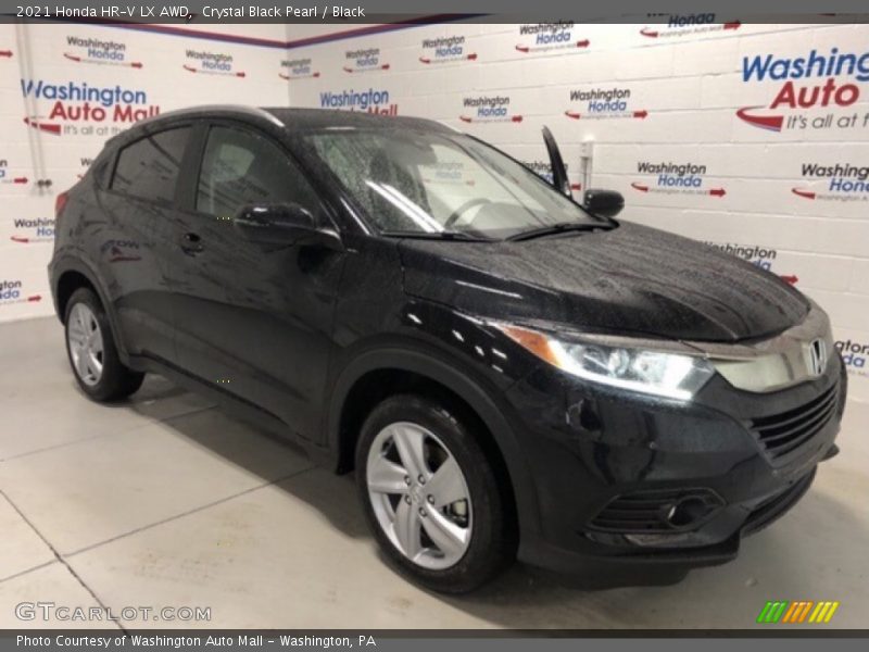 Crystal Black Pearl / Black 2021 Honda HR-V LX AWD