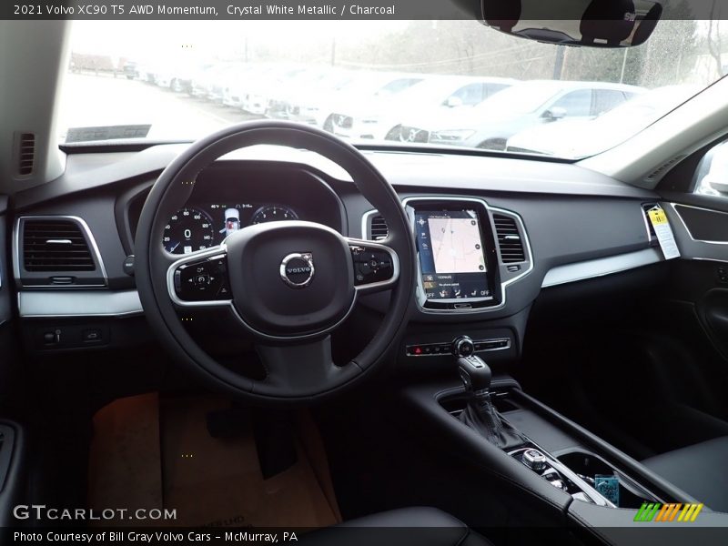 Crystal White Metallic / Charcoal 2021 Volvo XC90 T5 AWD Momentum