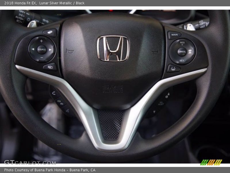 Lunar Silver Metallic / Black 2018 Honda Fit EX