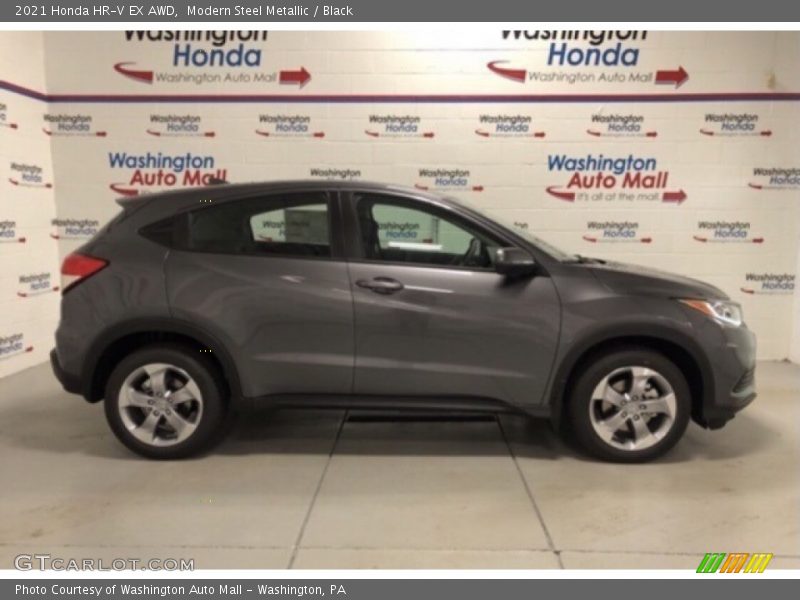 Modern Steel Metallic / Black 2021 Honda HR-V EX AWD