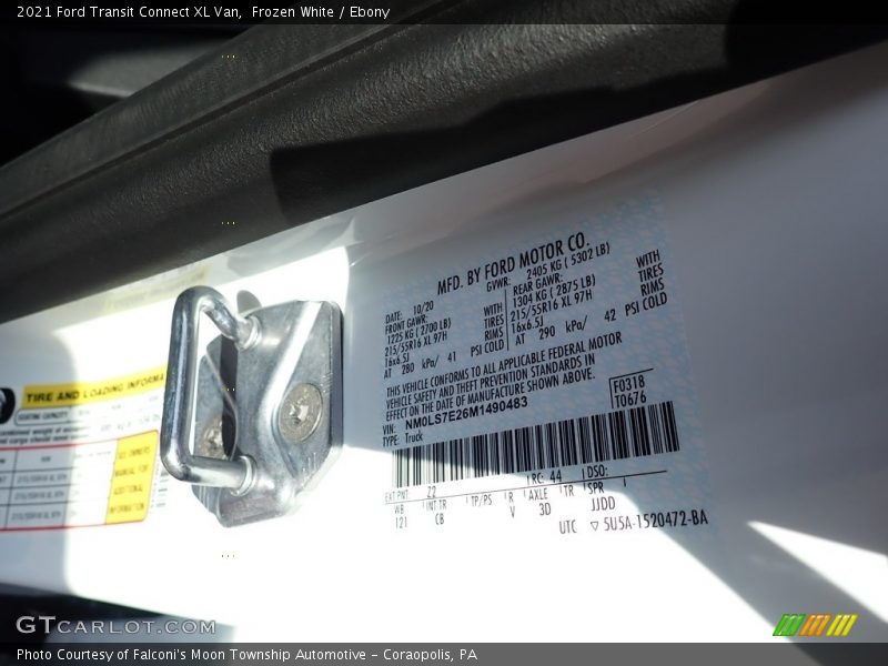 Frozen White / Ebony 2021 Ford Transit Connect XL Van