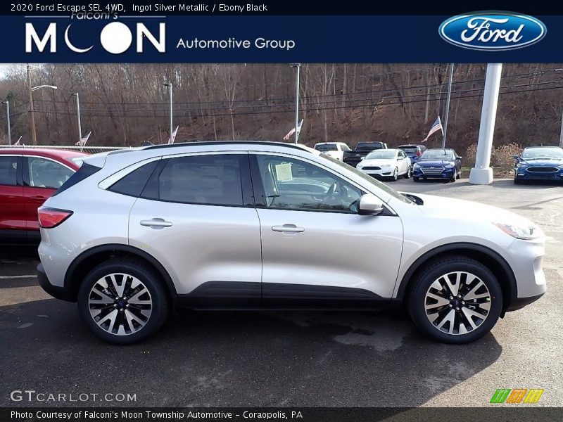 Ingot Silver Metallic / Ebony Black 2020 Ford Escape SEL 4WD