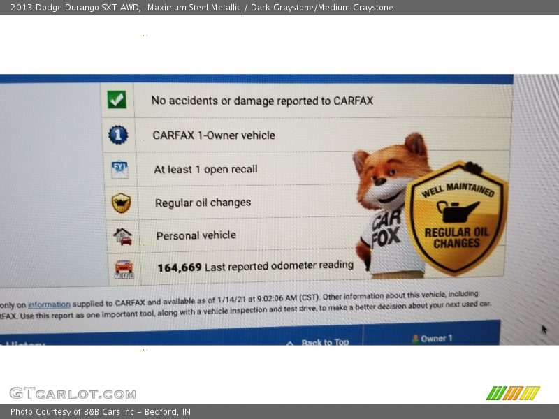 Maximum Steel Metallic / Dark Graystone/Medium Graystone 2013 Dodge Durango SXT AWD