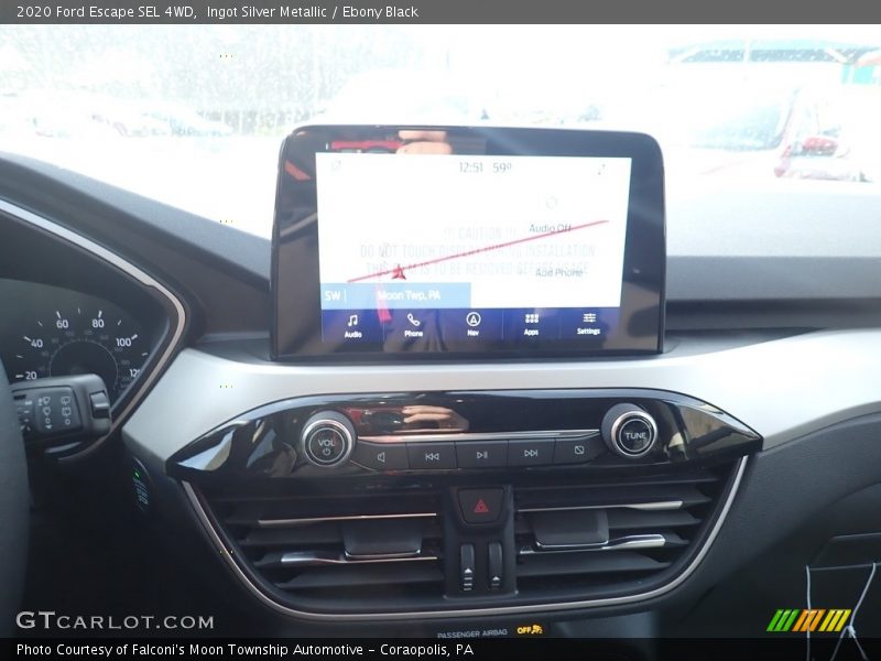 Ingot Silver Metallic / Ebony Black 2020 Ford Escape SEL 4WD
