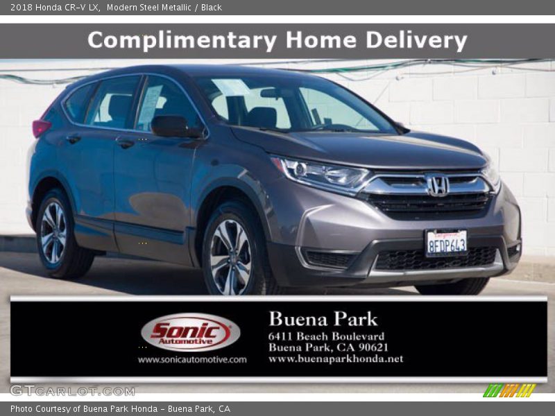 Modern Steel Metallic / Black 2018 Honda CR-V LX