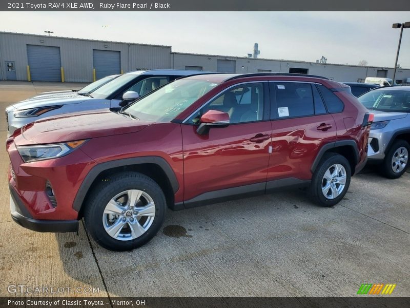Ruby Flare Pearl / Black 2021 Toyota RAV4 XLE AWD