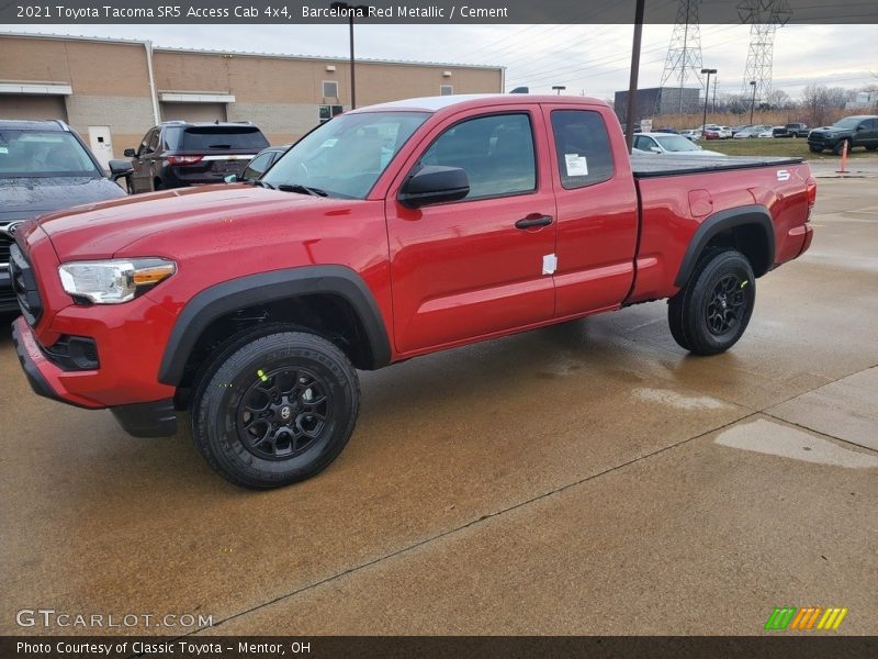 Barcelona Red Metallic / Cement 2021 Toyota Tacoma SR5 Access Cab 4x4