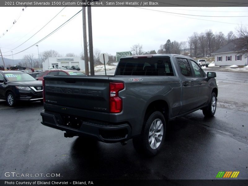 Satin Steel Metallic / Jet Black 2021 Chevrolet Silverado 1500 Custom Crew Cab 4x4