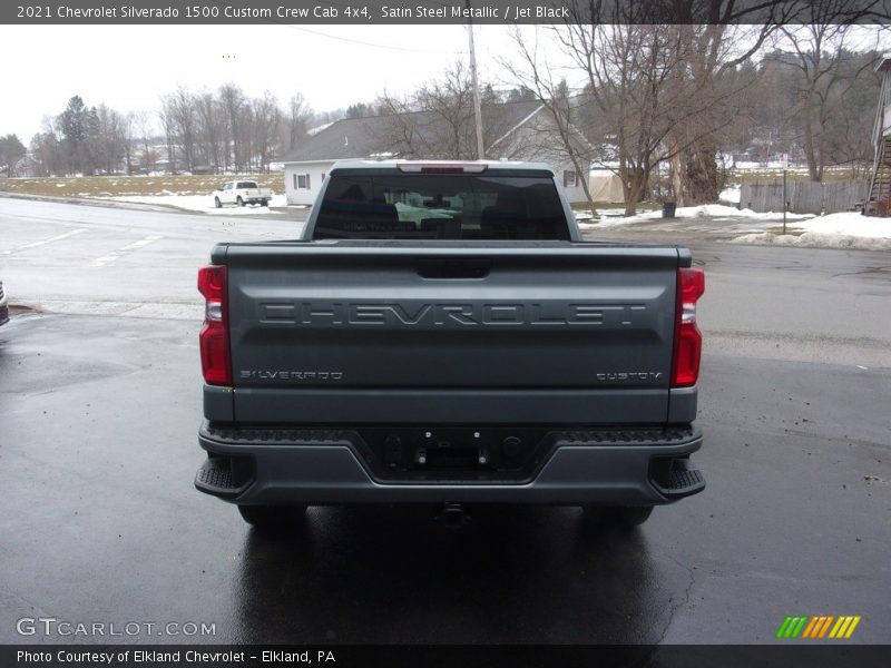 Satin Steel Metallic / Jet Black 2021 Chevrolet Silverado 1500 Custom Crew Cab 4x4