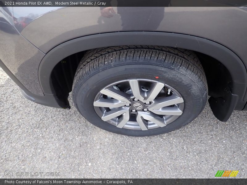Modern Steel Metallic / Gray 2021 Honda Pilot EX AWD