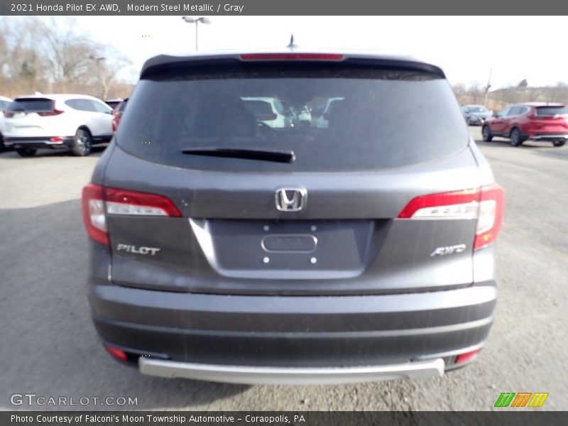 Modern Steel Metallic / Gray 2021 Honda Pilot EX AWD