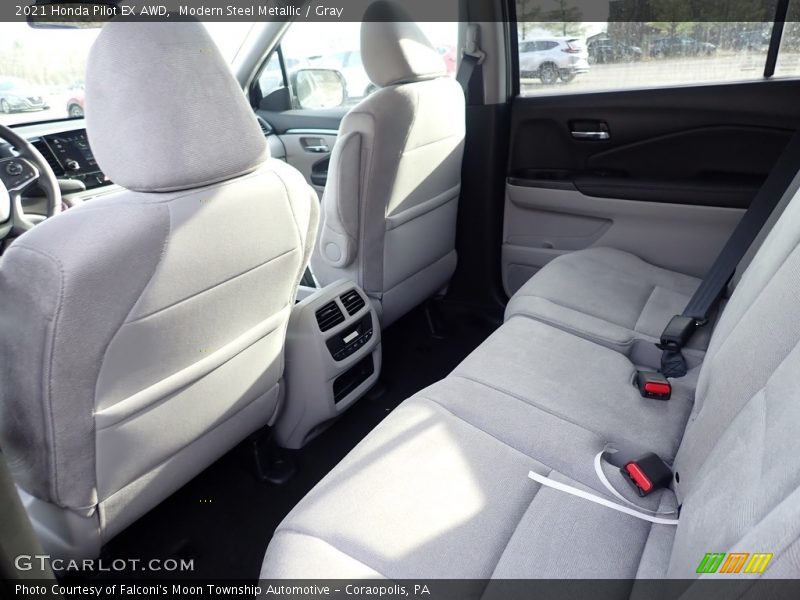 Modern Steel Metallic / Gray 2021 Honda Pilot EX AWD
