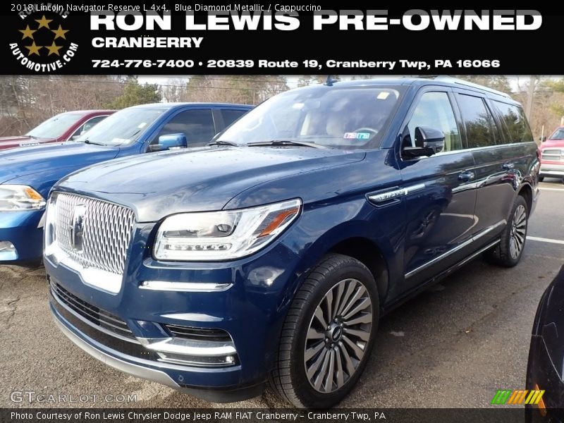 Blue Diamond Metallic / Cappuccino 2018 Lincoln Navigator Reserve L 4x4