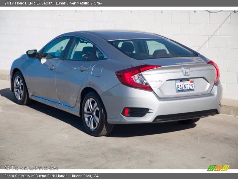 Lunar Silver Metallic / Gray 2017 Honda Civic LX Sedan