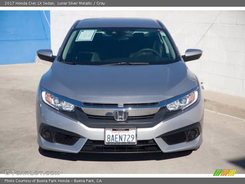Lunar Silver Metallic / Gray 2017 Honda Civic LX Sedan