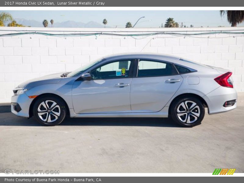 Lunar Silver Metallic / Gray 2017 Honda Civic LX Sedan