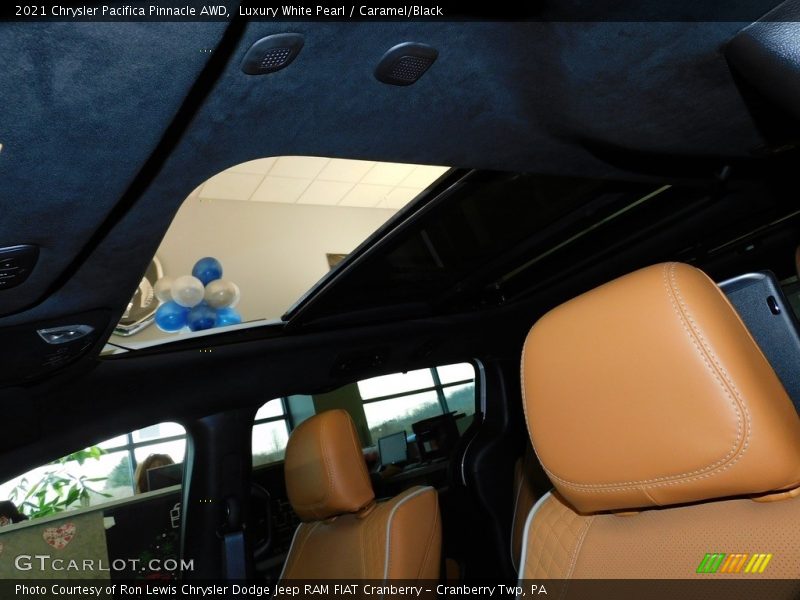Luxury White Pearl / Caramel/Black 2021 Chrysler Pacifica Pinnacle AWD