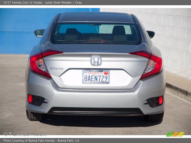 Lunar Silver Metallic / Gray 2017 Honda Civic LX Sedan