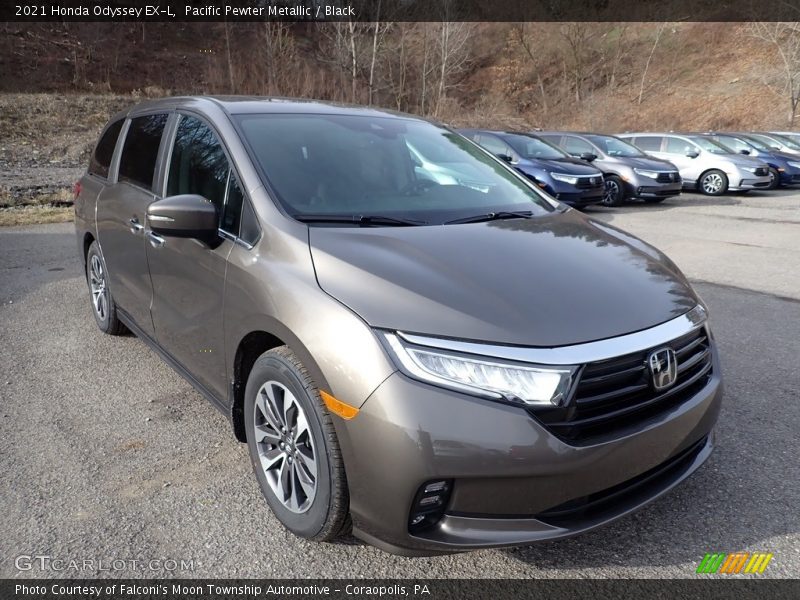 Pacific Pewter Metallic / Black 2021 Honda Odyssey EX-L