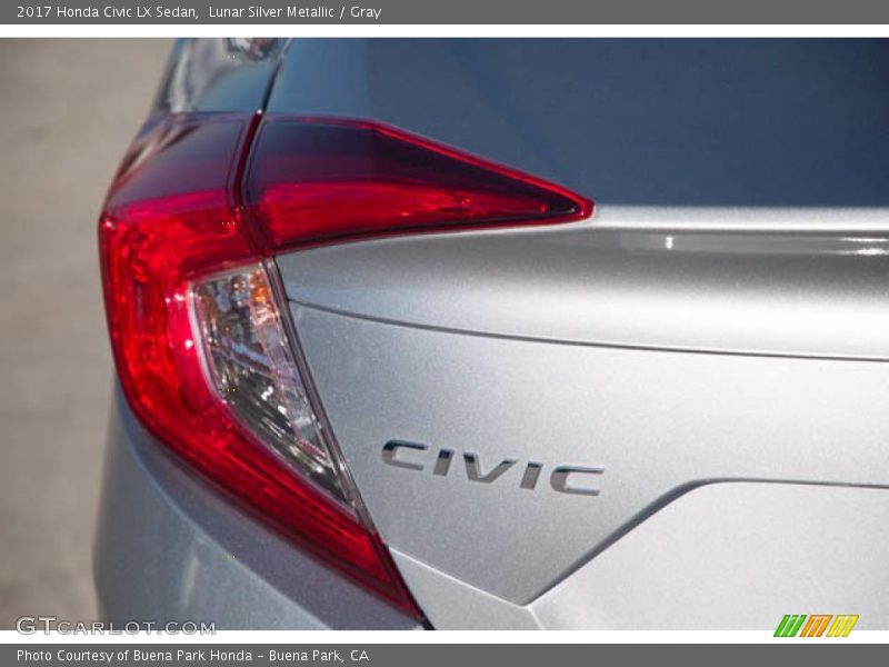 Lunar Silver Metallic / Gray 2017 Honda Civic LX Sedan