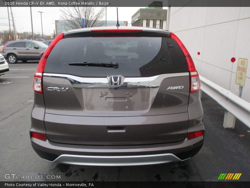 Kona Coffee Metallic / Beige 2016 Honda CR-V EX AWD