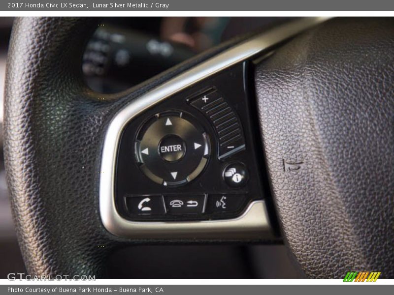 Lunar Silver Metallic / Gray 2017 Honda Civic LX Sedan
