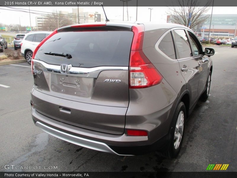 Kona Coffee Metallic / Beige 2016 Honda CR-V EX AWD