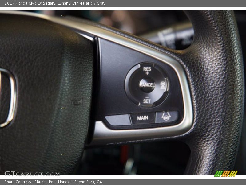 Lunar Silver Metallic / Gray 2017 Honda Civic LX Sedan