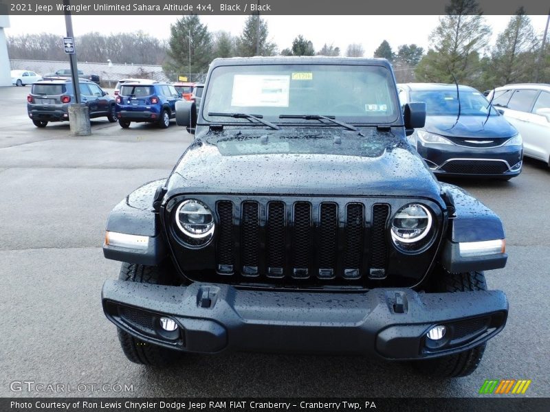 Black / Black 2021 Jeep Wrangler Unlimited Sahara Altitude 4x4