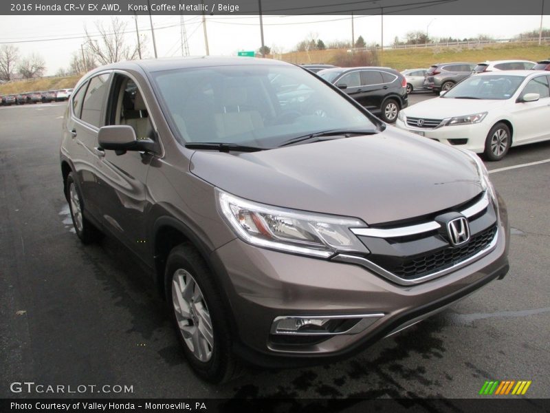 Kona Coffee Metallic / Beige 2016 Honda CR-V EX AWD