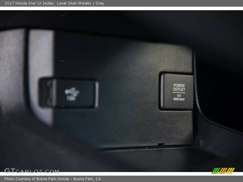 Lunar Silver Metallic / Gray 2017 Honda Civic LX Sedan