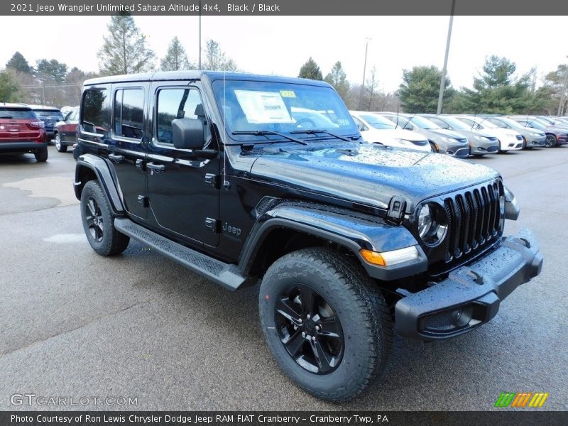 Black / Black 2021 Jeep Wrangler Unlimited Sahara Altitude 4x4