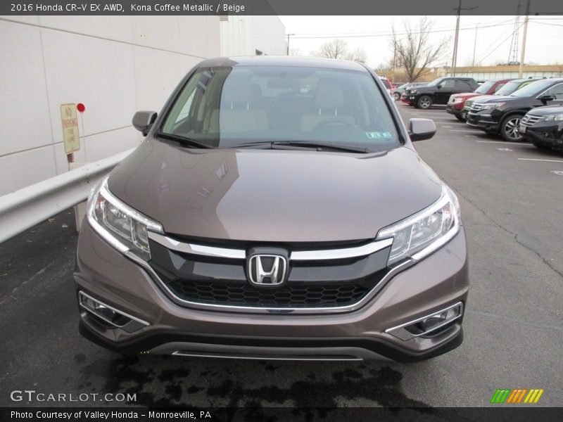 Kona Coffee Metallic / Beige 2016 Honda CR-V EX AWD