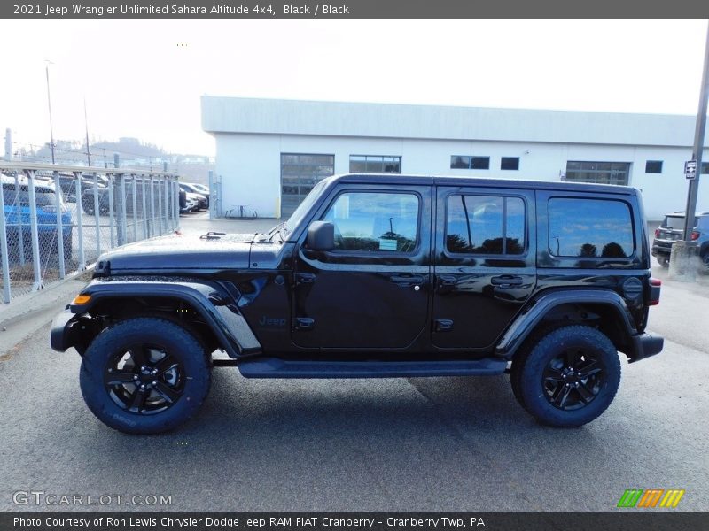 Black / Black 2021 Jeep Wrangler Unlimited Sahara Altitude 4x4