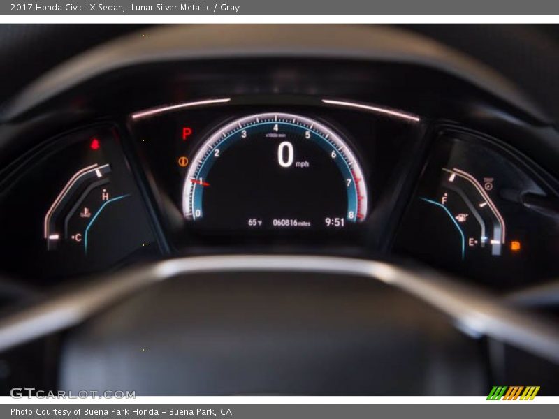 Lunar Silver Metallic / Gray 2017 Honda Civic LX Sedan