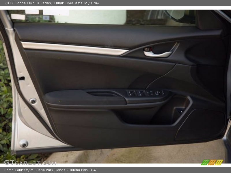 Lunar Silver Metallic / Gray 2017 Honda Civic LX Sedan