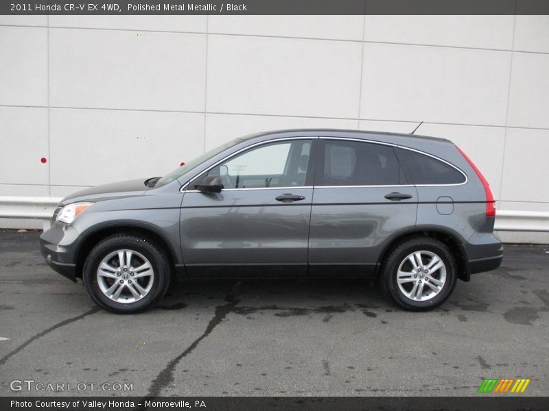 Polished Metal Metallic / Black 2011 Honda CR-V EX 4WD