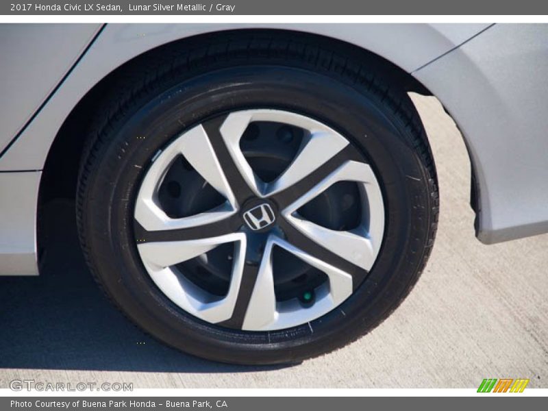 Lunar Silver Metallic / Gray 2017 Honda Civic LX Sedan