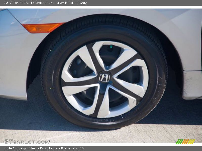 Lunar Silver Metallic / Gray 2017 Honda Civic LX Sedan