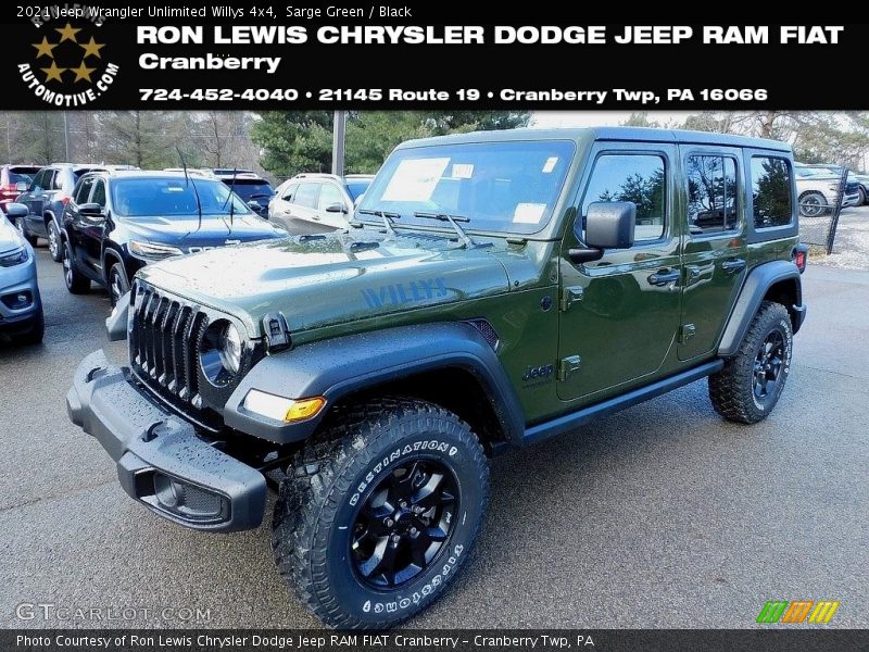 Sarge Green / Black 2021 Jeep Wrangler Unlimited Willys 4x4