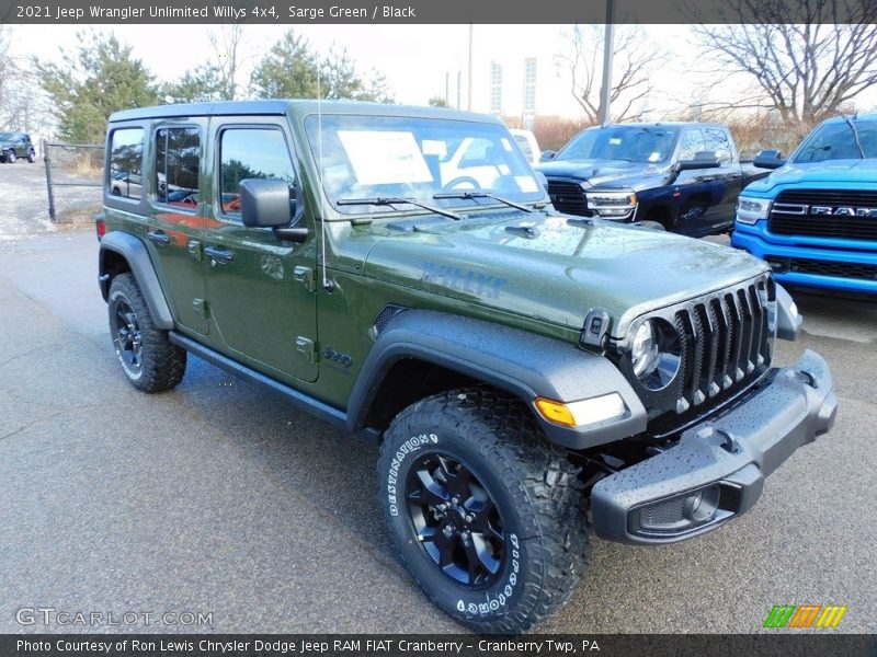 Sarge Green / Black 2021 Jeep Wrangler Unlimited Willys 4x4