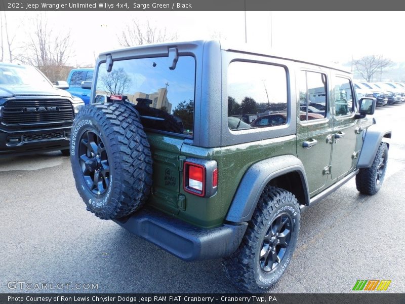 Sarge Green / Black 2021 Jeep Wrangler Unlimited Willys 4x4