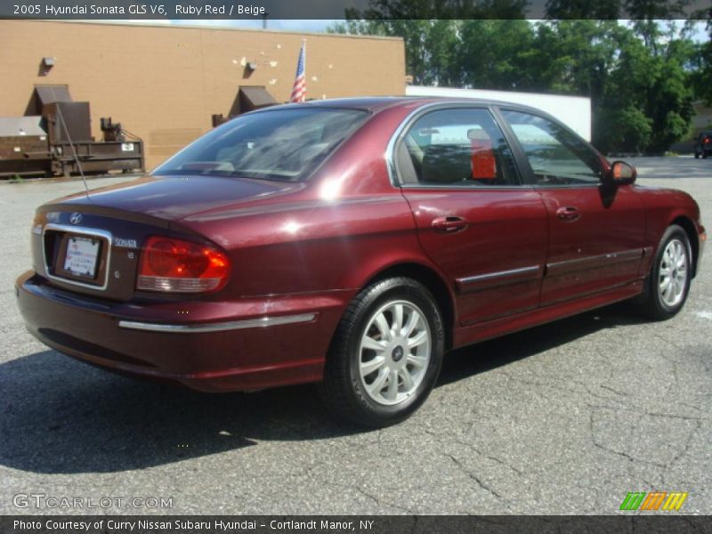 Ruby Red / Beige 2005 Hyundai Sonata GLS V6